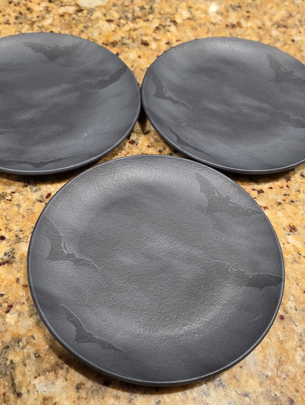 Set Of 4 Mesa Brasil Halloween Stoneware Salad Plates
